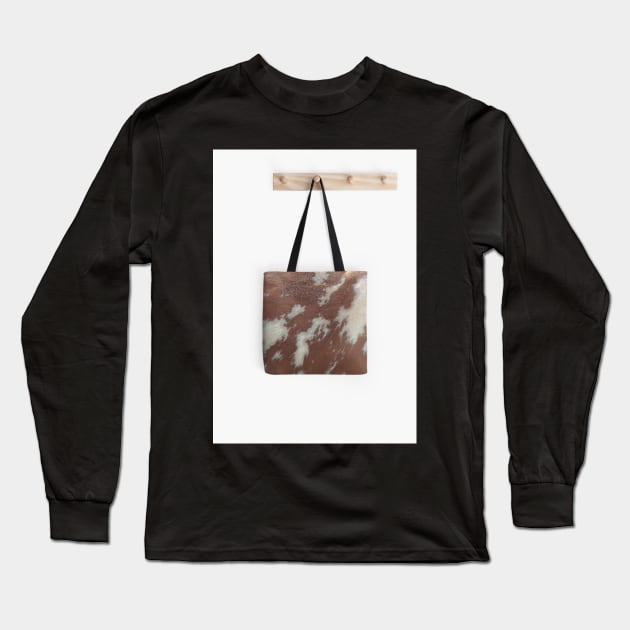 Cow Hide Tote Long Sleeve T-Shirt by AlexaZari